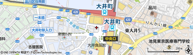 みずほ銀行大井町支店周辺の地図