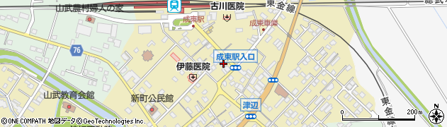 まごころチェーン成東店周辺の地図