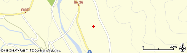岐阜県中津川市川上（森平）周辺の地図