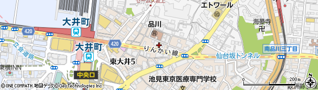 ファミリーマート東大井店周辺の地図