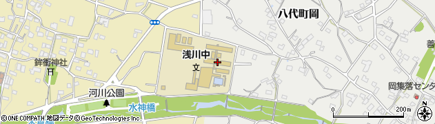笛吹市立浅川中学校周辺の地図