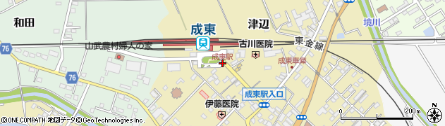 成東駅周辺の地図