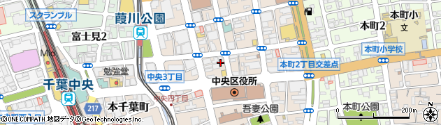 千葉県千葉市中央区中央周辺の地図