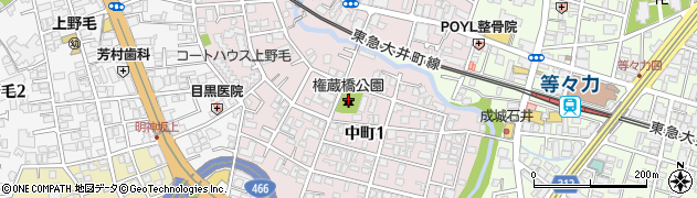 権蔵橋公園周辺の地図