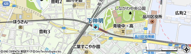 下神明駅周辺の地図