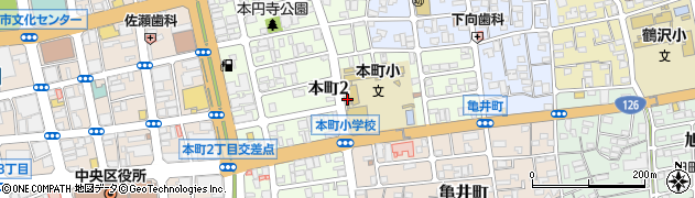 千葉県千葉市中央区本町2丁目周辺の地図