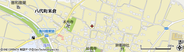 山梨県笛吹市八代町米倉周辺の地図
