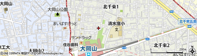 東京都大田区北千束1丁目40-14周辺の地図