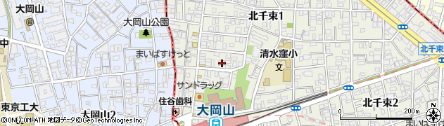 東京都大田区北千束1丁目40-17周辺の地図
