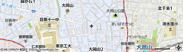東京都目黒区大岡山周辺の地図