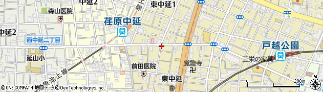 東京都品川区東中延周辺の地図