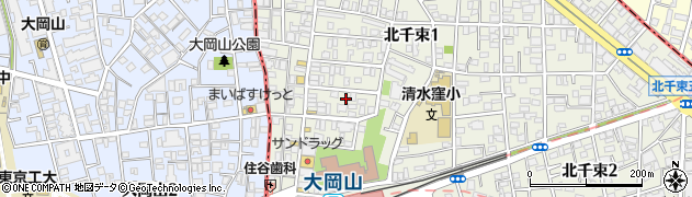 東京都大田区北千束1丁目40-8周辺の地図
