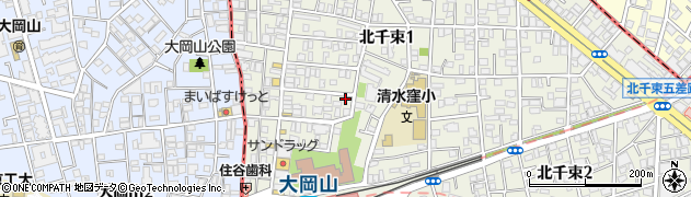 東京都大田区北千束1丁目40-11周辺の地図
