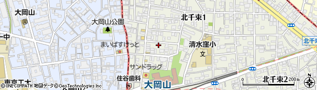 東京都大田区北千束1丁目40-6周辺の地図