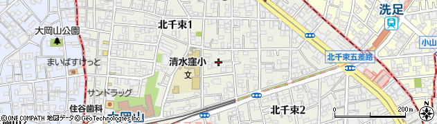 東京都大田区北千束1丁目15周辺の地図