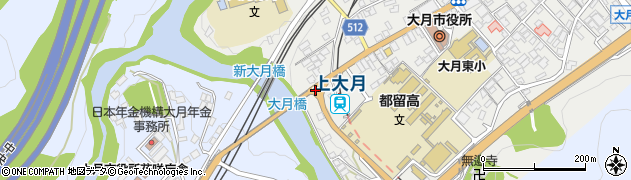 大月橋東詰周辺の地図
