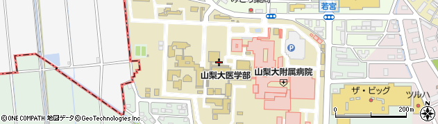 山梨大学医学部キャンパス　総合分析実験センター周辺の地図