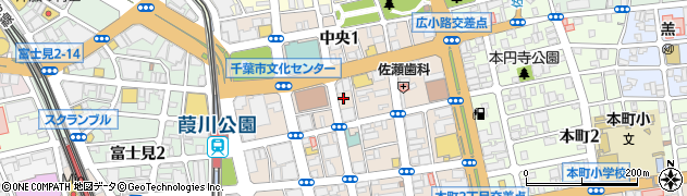 千葉県千葉市中央区中央2丁目7周辺の地図