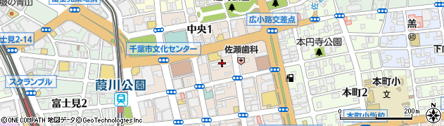千葉県千葉市中央区中央2丁目8周辺の地図
