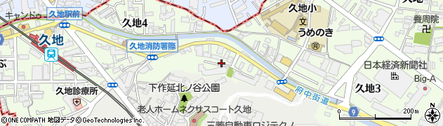 川崎市　久地駅自転車等駐車場管理事務所周辺の地図