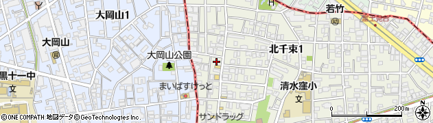 東京都大田区北千束1丁目55周辺の地図