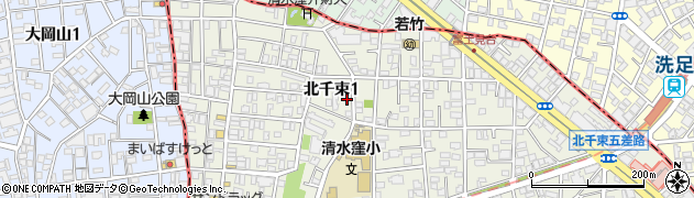東京都大田区北千束1丁目24周辺の地図