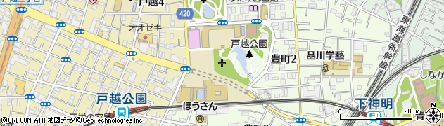 東京都品川区豊町2丁目1周辺の地図