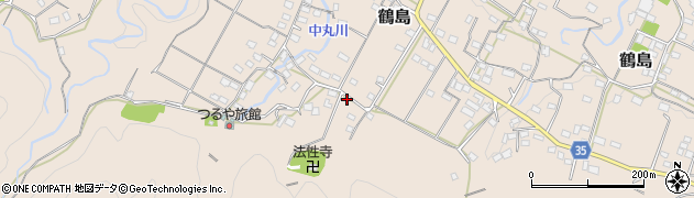山梨県上野原市鶴島1337周辺の地図