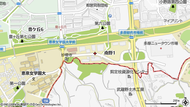 〒206-0032 東京都多摩市南野の地図