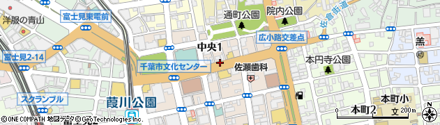 千葉銀行中央支店周辺の地図