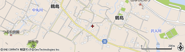 山梨県上野原市鶴島869周辺の地図