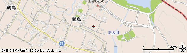 山梨県上野原市鶴島652周辺の地図