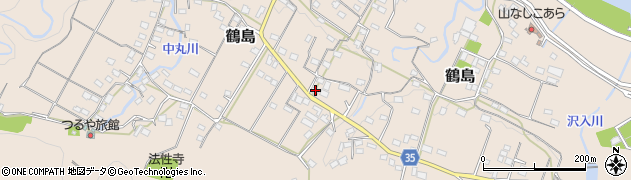 山梨県上野原市鶴島1039周辺の地図