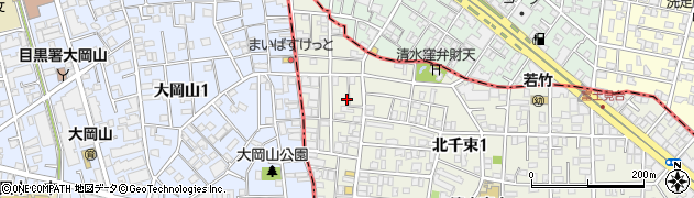 東京都大田区北千束1丁目61周辺の地図