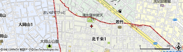 東京都大田区北千束1丁目32周辺の地図