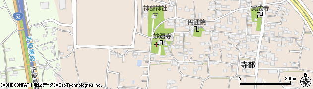 山梨県南アルプス市寺部167周辺の地図