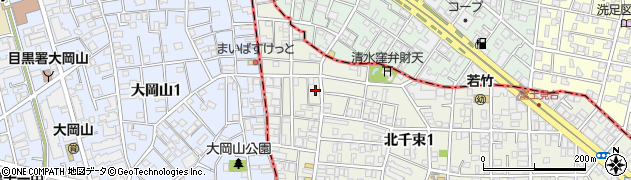 東京都大田区北千束1丁目62周辺の地図