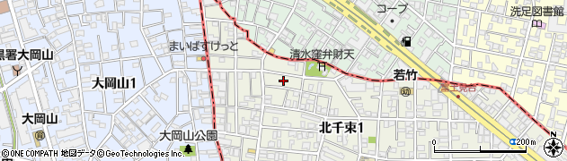 東京都大田区北千束1丁目28周辺の地図
