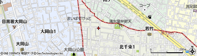 東京都大田区北千束1丁目62-1周辺の地図