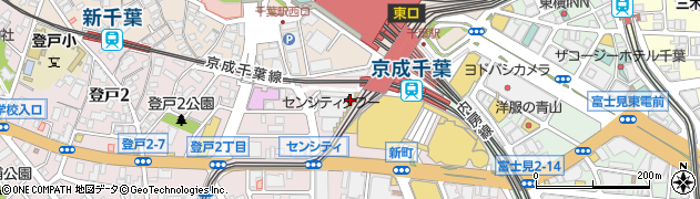 そごう千葉店　防災センター・夜間受付周辺の地図