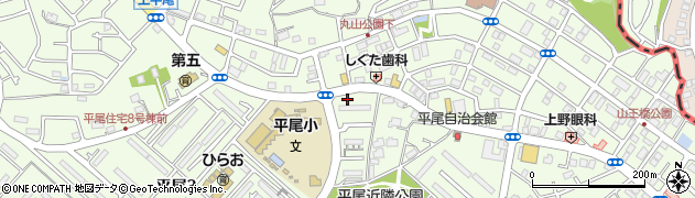 東京都稲城市平尾周辺の地図