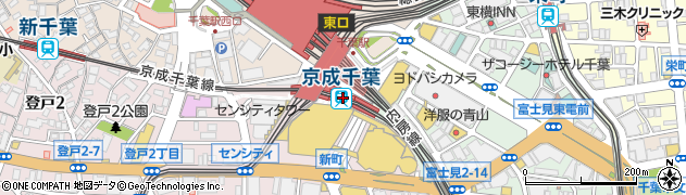 千葉県千葉市中央区新町250周辺の地図