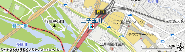 二子玉川駅周辺の地図