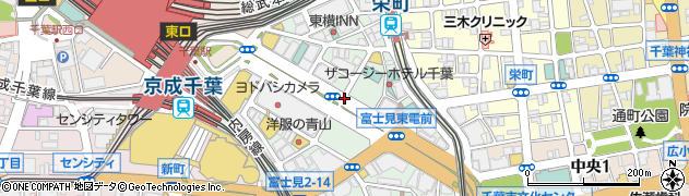千葉駅前大通り周辺の地図