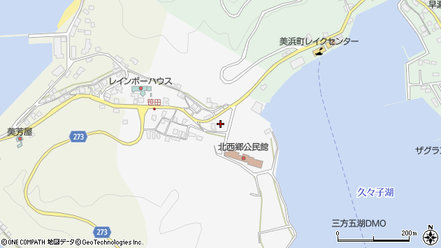 〒919-1125 福井県三方郡美浜町笹田の地図