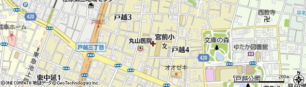 東京都品川区戸越周辺の地図
