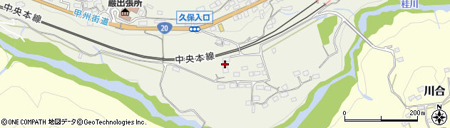 山梨県上野原市四方津1286周辺の地図