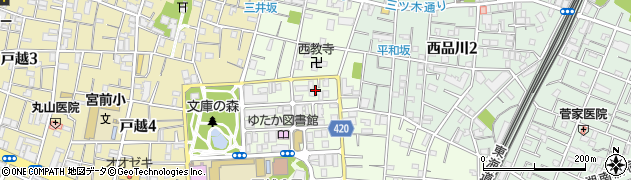 東京都品川区豊町1丁目12周辺の地図