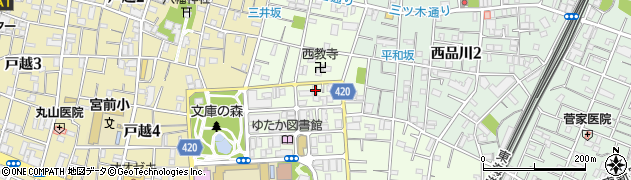 東京都品川区豊町1丁目12-3周辺の地図