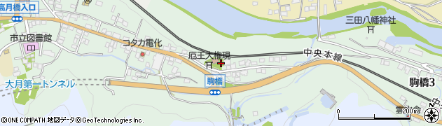 大月公民館　駒橋分館周辺の地図